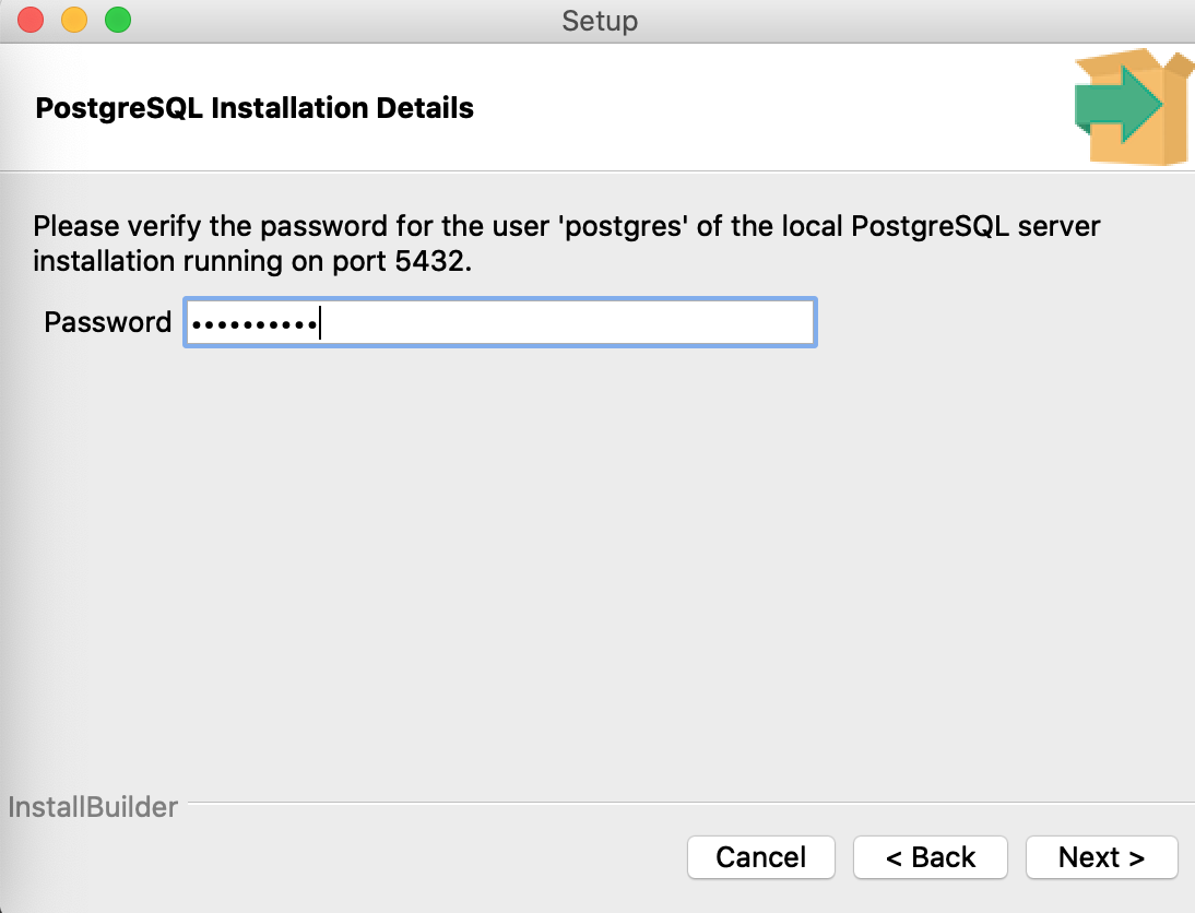 postgres app default password