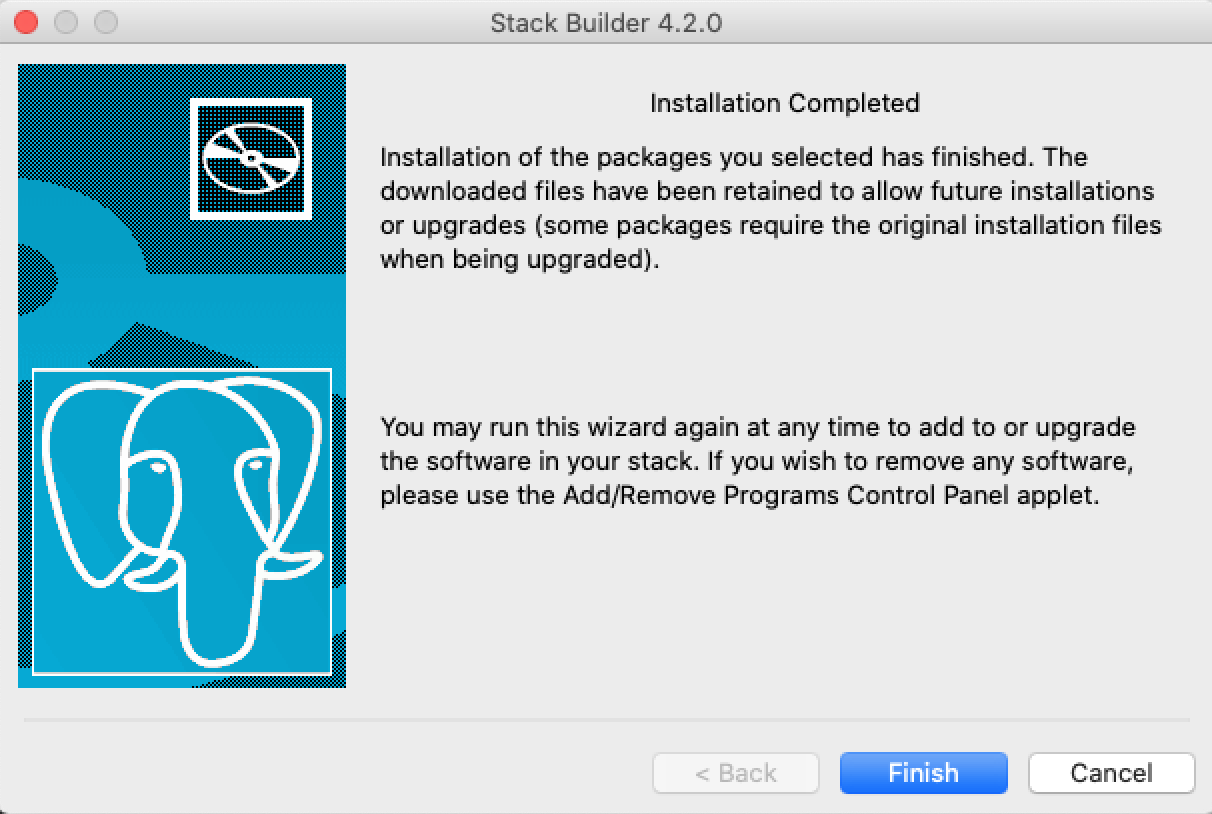 And hit Finish in the Stack Builder window.